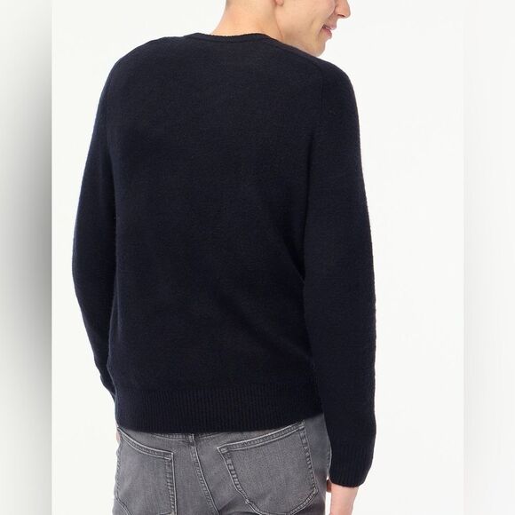 J.Crew Factory Sweater Mens Small Black Crewneck Extra-soft Yarn Wool Blend New - Picture 8 of 10